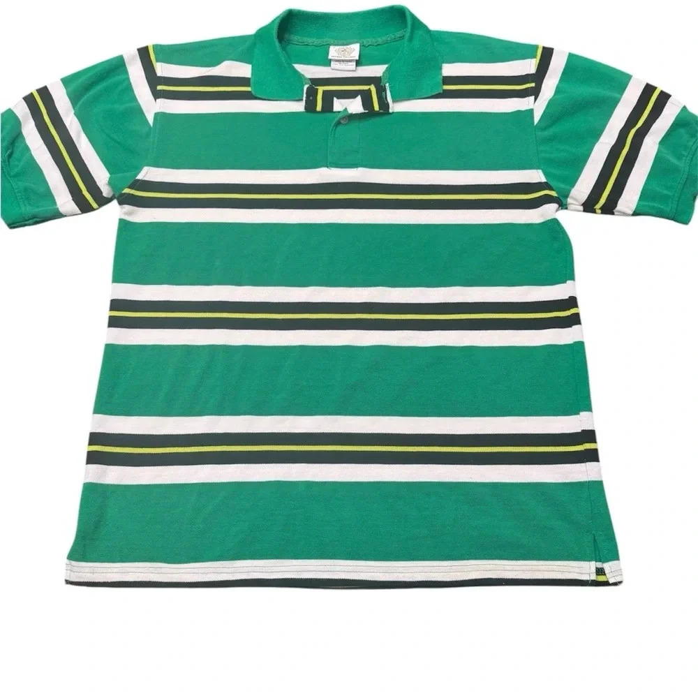 Men’s striped collar button up polo Size X-Large
